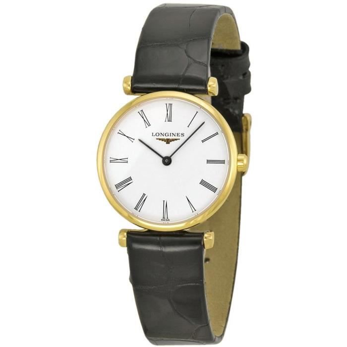 Montre Longines DolceVita Cadran Blanc Bracelet Cuir - Daniel Gerard