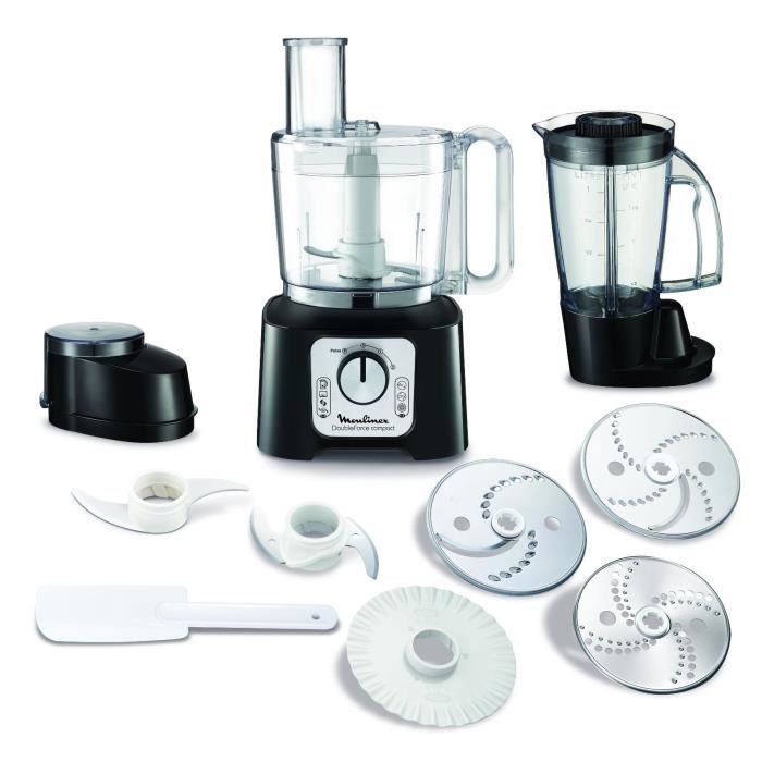 Moulinex Fp546810 Robot Multifonction Double Force Compact Noir Achat Vente Robot De Cuisine Cdiscount