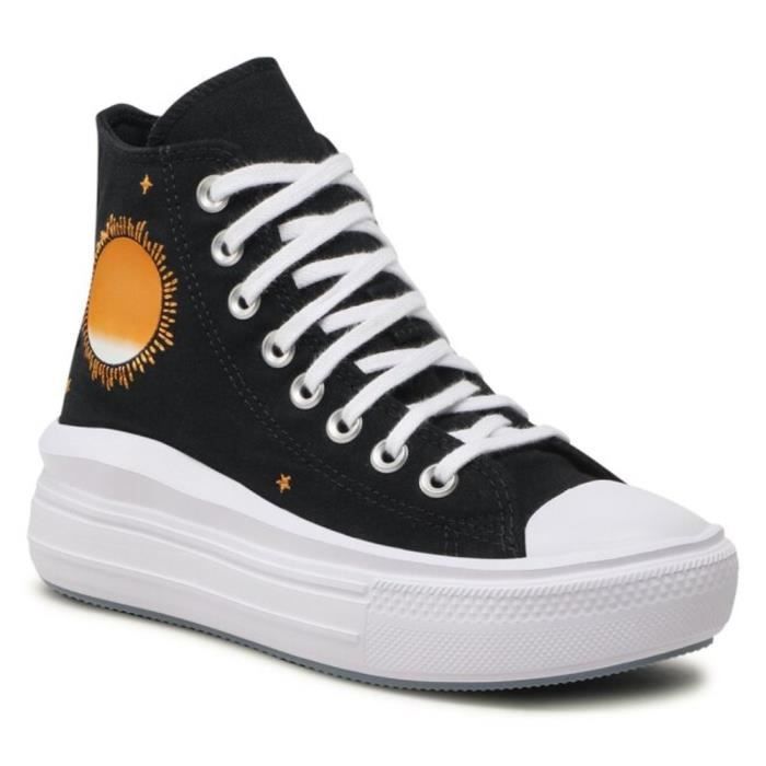 Converse Chaussures CONVERSE Ctas Move Hi Noir - Femme/Adulte - Lacets - Plat - Textile