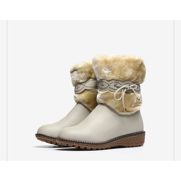 bottines chaudes et confortables femme