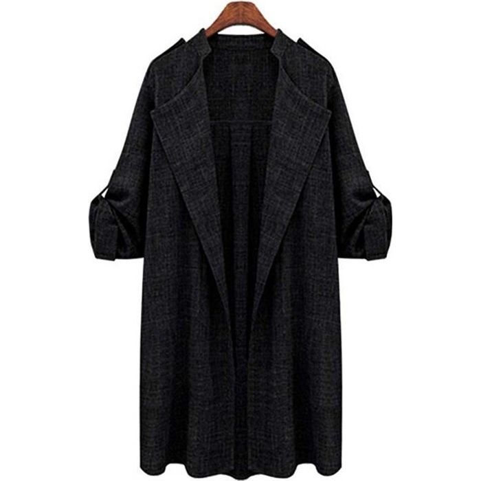 Trench noir femme grande taille clearance