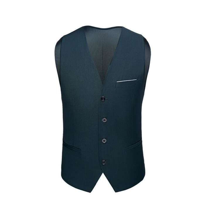 Gilet de Costume Homme Slim Fit Classiques d affaires Couleur unie Vert Vert Cdiscount Pret a Porter