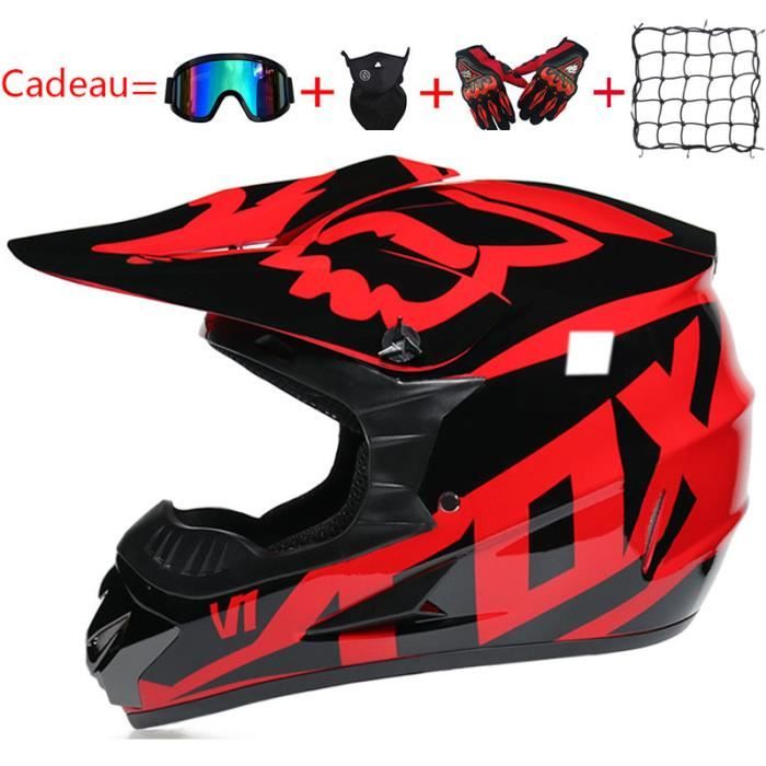 RUMOCOVO® Casque Quad Enfant ,Casque Moto Casque Motocross,Casque Enfant  Moto,avec Lunettes,Gants,Masques