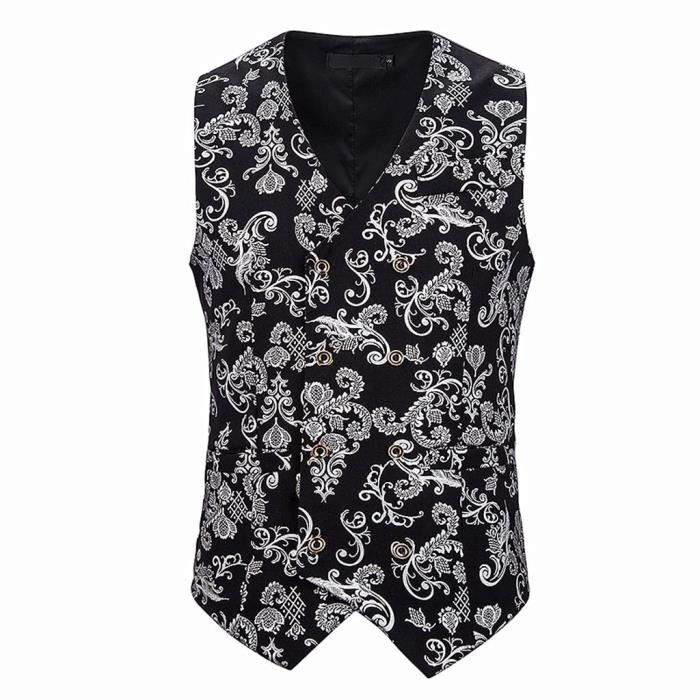 Gilet De Scène Sur Mesure – Noir Et Argent, Fait Main (Allemagne)