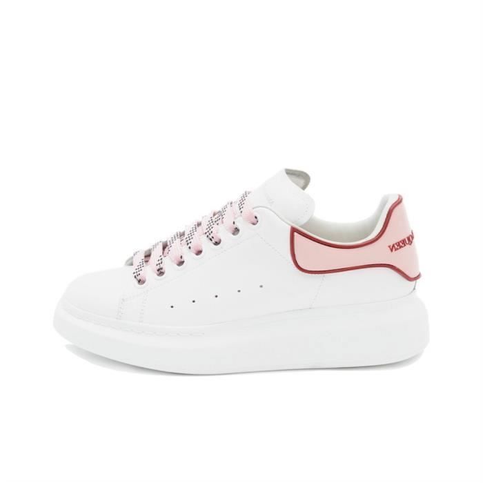 Alexander Mcqueen MC Femme Basket Chaussur Blanche et Rose Pas Cher Blanc -  Cdiscount Chaussures