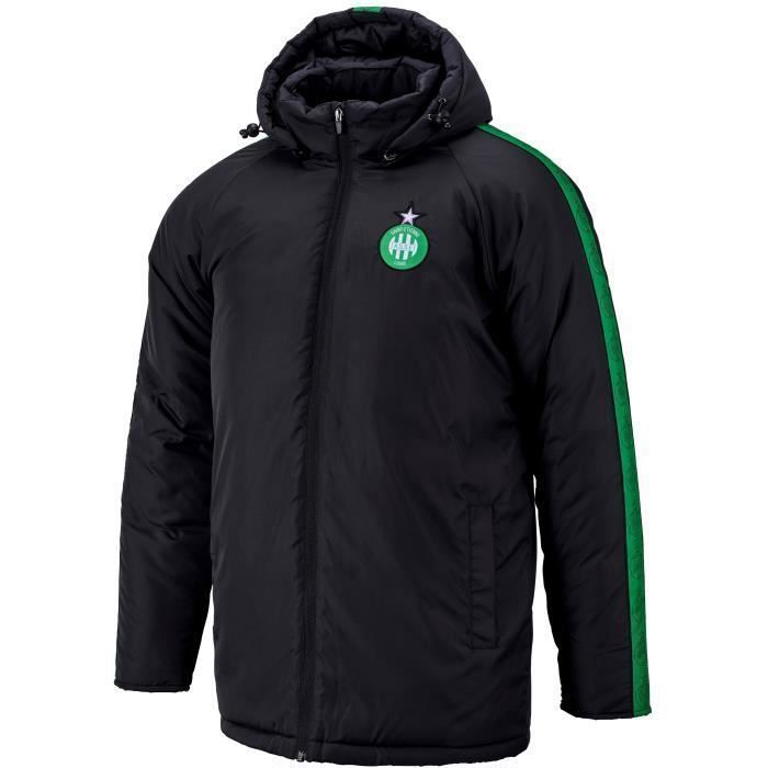 Parka ASSE AS Saint Etienne Homme Football Manches longues Noir Noir Cdiscount Sport