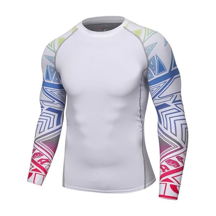 Freebily Rashguard Maillot de Bain Surf Homme Manche Longue Tee