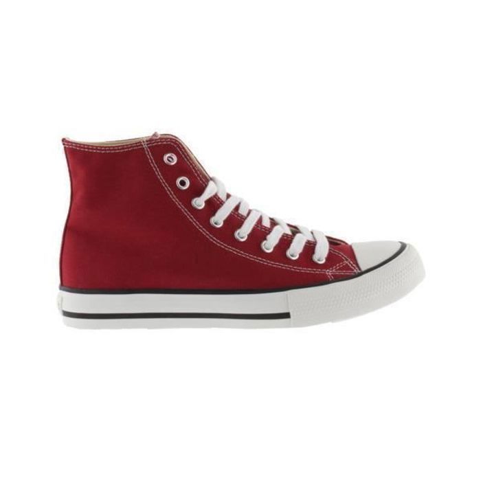 Victoria Baskets toile enfant Victoria Tribu - VICTORIA - Rouge - Textile - Lacets - Plat