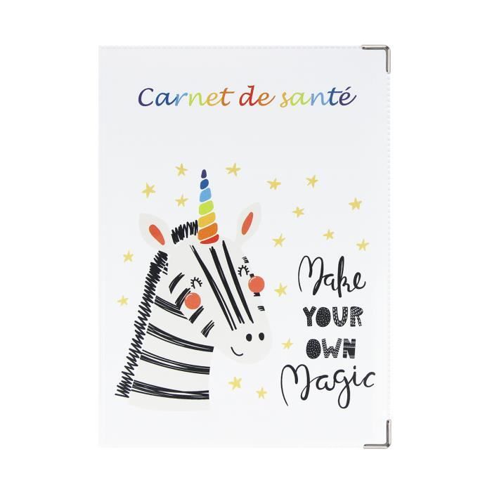 Protège carnet santé enfant couleur motif magic Color Pop - FRANCE 22 x 16 cm