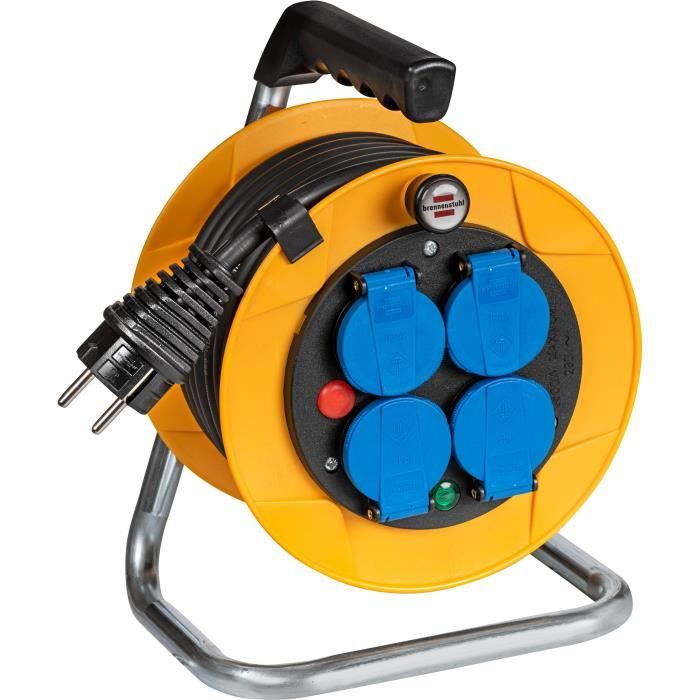 Brennenstuhl Enrouleur de câble Baby Pro 10m (IP44), Fabrication Française
