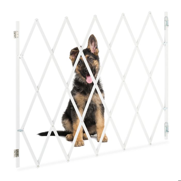 Meilleurs prix pour Barrière de sécurité - Relaxdays - Chien - Bambou - Blanc - 87,5-100 cm de haut