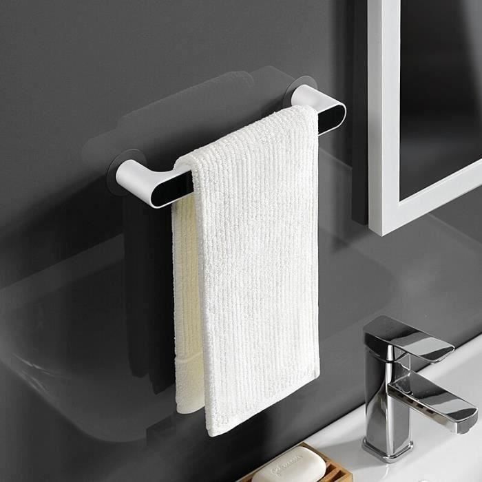 Porte-Serviettes Auto-Adhésif CAPASTEC - 30 Cm Blanc Crème | Installation Sans Perçage | Parfait Pour Salle De Bain, Cuisine, Chambre