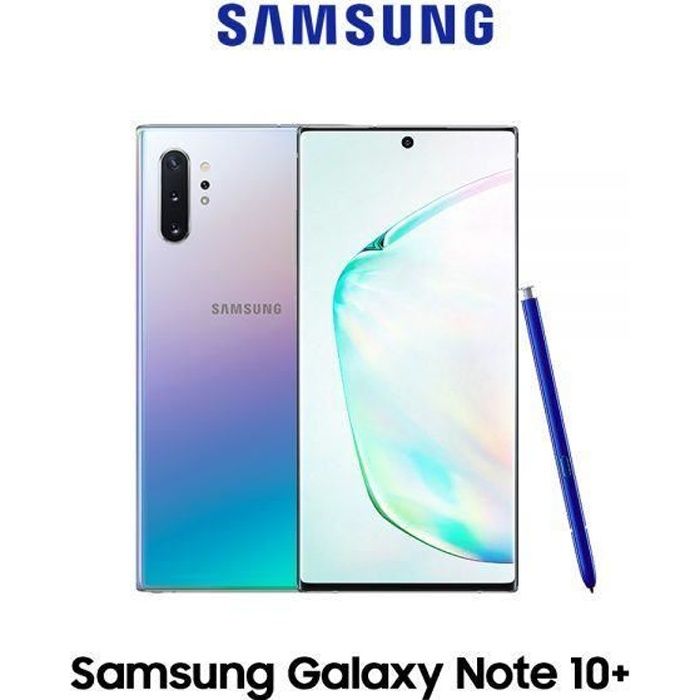 Vente T&eacute;l&eacute;phone portable Samsung Galaxy Note 10+ 12Go/ 256 Go - Aura Glow pas cher