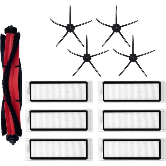 Kit De Rechange Pour Robot Aspirateur Cleanova W7 - 6 Brosses Latérales, 6 Filtres HEPA, 3 Chiffons Microfibres