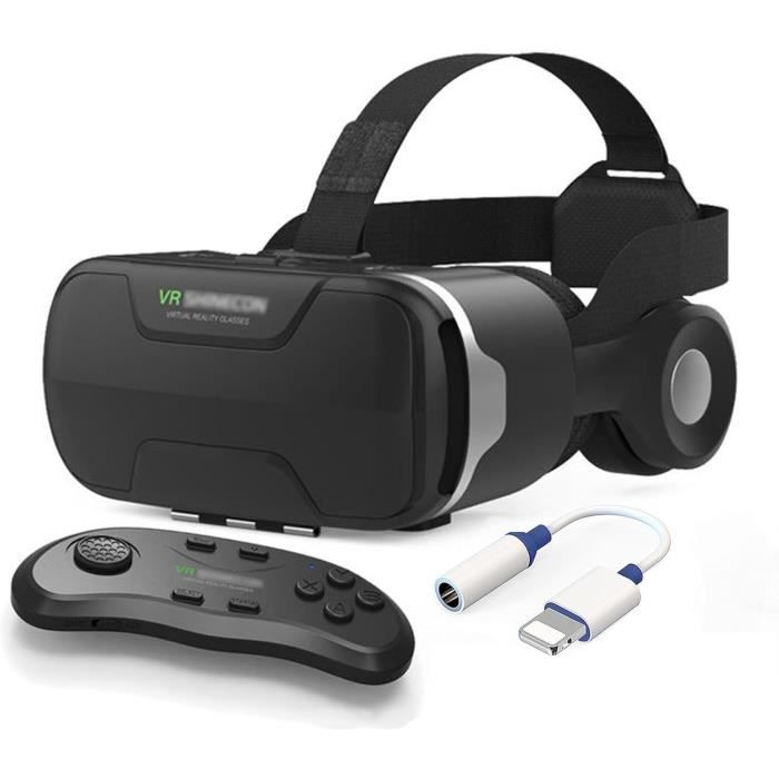 Casque VR Avec Manette - Pour Smartphones 4,7 à 7,8 Pouces | Réalité Virtuelle 3D, Jeux Et Films, Réglage Pupillaire - 2