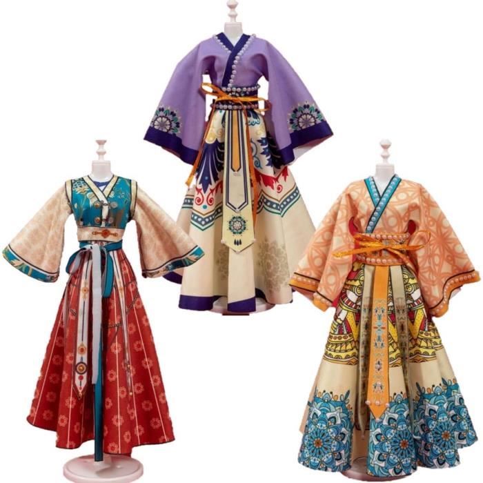 Kit Vêtements Poupée Chinoise Han Dynasty - Pour Poupées 30 Cm - DIY Sans Couture - Cadeau Filles 4 Ans+