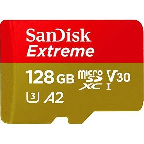 Carte Mémoire microSDXC SanDisk Extreme + Adaptateur SD avec Performances Applicatives A2 jusqu'à 160 Mo Classe 10 U3 - vue 4