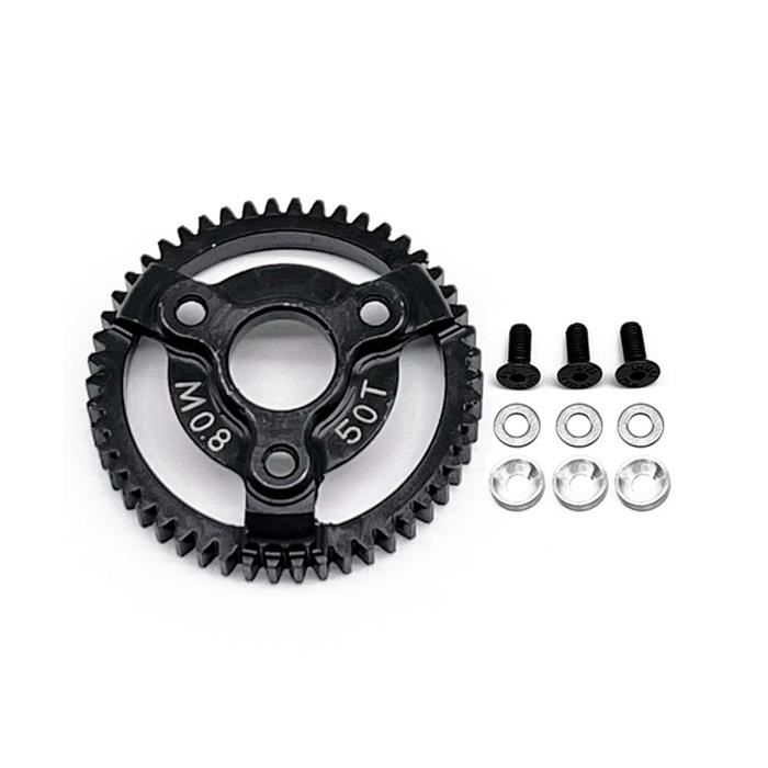HOPLEX Engrenage droit en acier 54T 0,8 32 pas 3956 avec pignons 15T/17T/19T pour Traxxas Slash 4x4 4WD/2WD VXL Rally VXL Stampede 4x4 Traxxas 1/10 Summit Trxxas 1/10 E-REVO