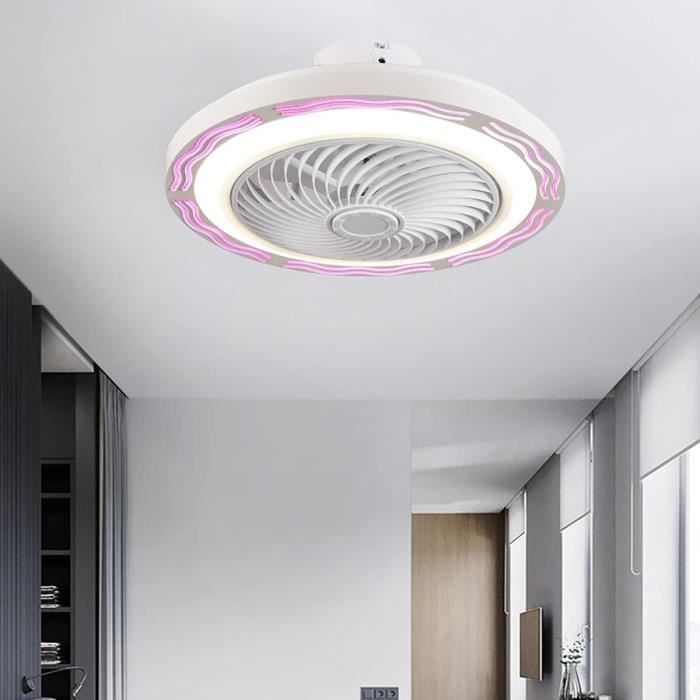 TOPRUNYI Ventilateur Plafond Avec Lumière Silencieux - Télécommande, 3 Vitesses, 3 Couleurs D'Éclairage, Idéal Chambre Salon