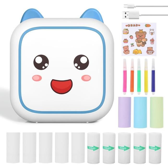 Imprimante Thermique SOBEAU Mini - Bluetooth Portable - Papier Autocollant - Pour Notes Et Photos