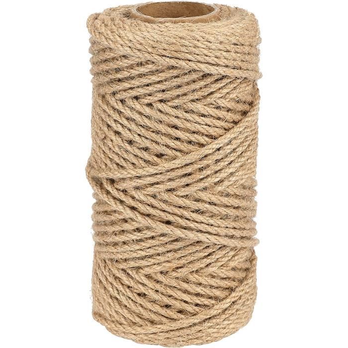 Corde En Jute Naturelle 10 Mm – 100 M De Ficelle Robuste Pour Jardinage, Décoration Et Emballage
