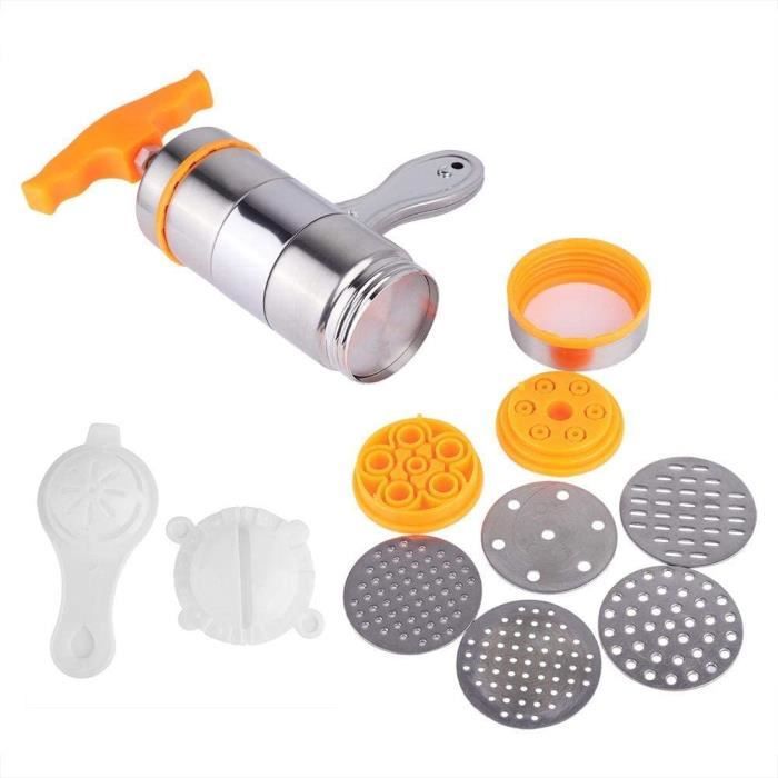 MYVVKIA Machine à Nouilles multifonctionnelle à la Maison, Machine de pressage de Nouilles en Acier Inoxydable, 9 épaisseurs réglables, pour pâtes manuelles de boulettes de pâtes