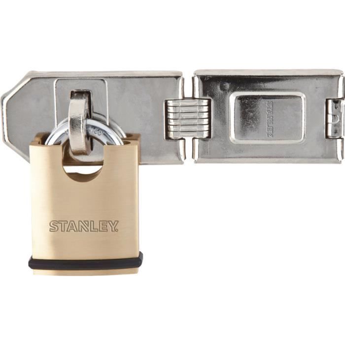 serrures Stanley S742 009 Padlock laiton massif 50 mm