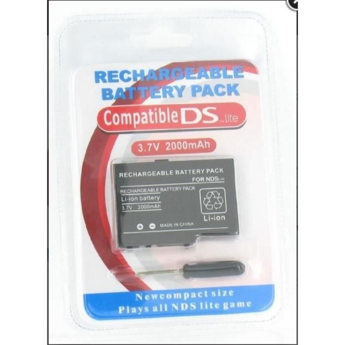 STRA&SZLIG;E GAME Batterie pour Nintendo DS Lite Ndsl - 2000 mah 3,7 V + tournevis - USG-003