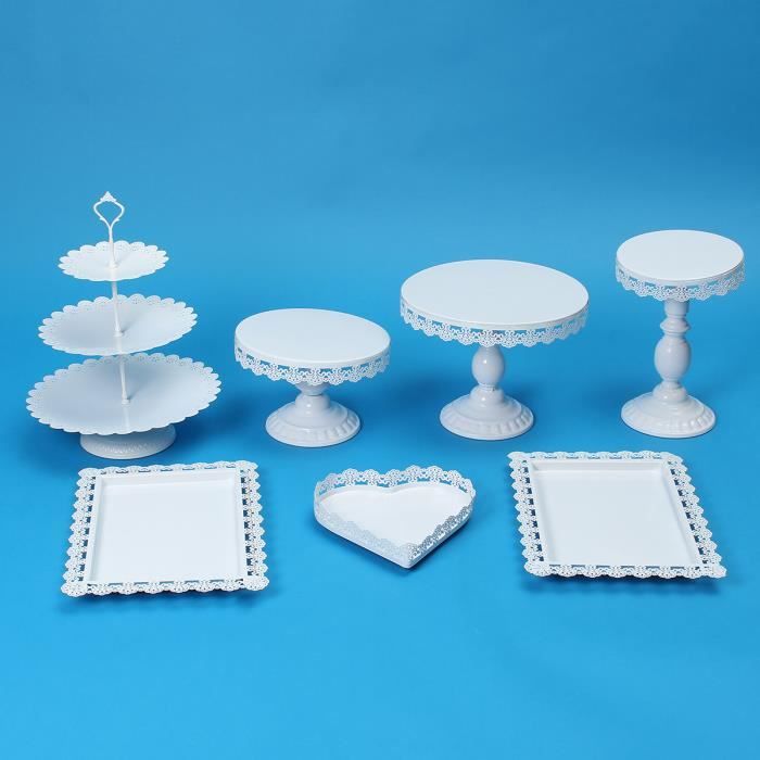 Tempsa 7pcs Set Plateau A Gateaux Miroir Surface Metal Gateau