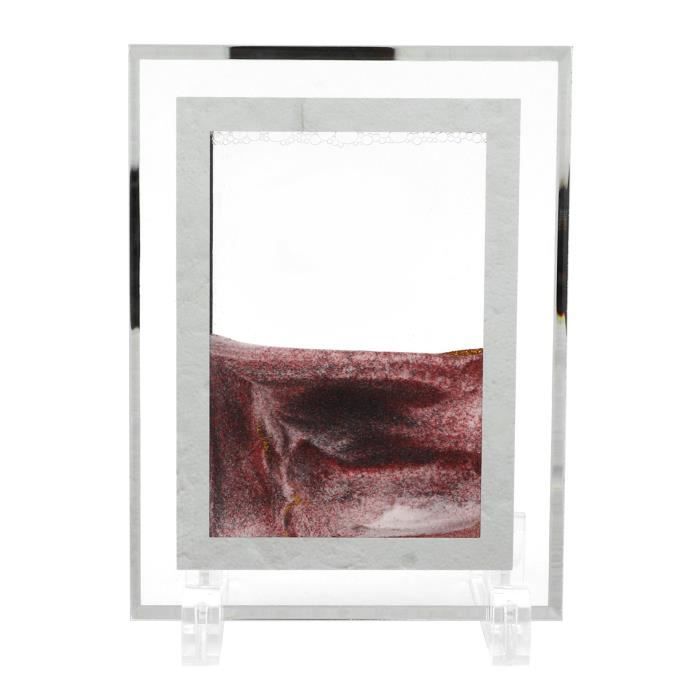 Décoration De Sable Mobile 3D – Sablier Rond En Plastique – Paysage Marin Et Désert En Mouvement – Anti-stress Pour Bureau – Base Stable – Cadeau Pour Noël, Anniversaire – Noir