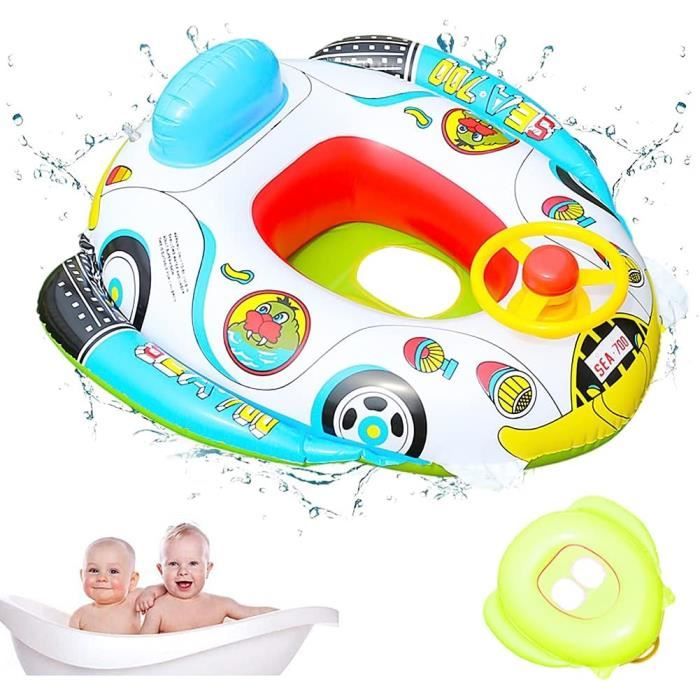 Siège D'apprentissage Bébé Siège Gonflable Bébé Avec Plateau - À Partir De 3 Mois - Support Dos Intégré - Portable & Lavable - Parfait Extérieur Plateau Repas Intégré