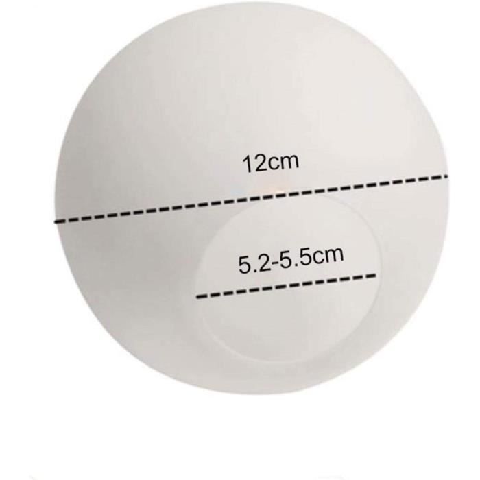 Abat-jour Sphérique En Verre Dépoli 250 Mm - Blanc Laiteux - Pour Lampe Suspendue Ou Lampadaire