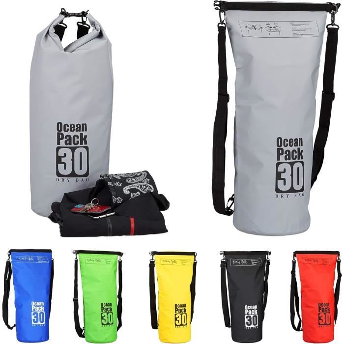 Relaxdays Sac étanche Ocean Pack 20 litres léger compact