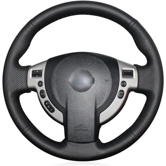 MEWANT Housse De Volant Cuir Microfibre Mercedes Vito Viano Crafter - Style Cuir + Fil Rouge