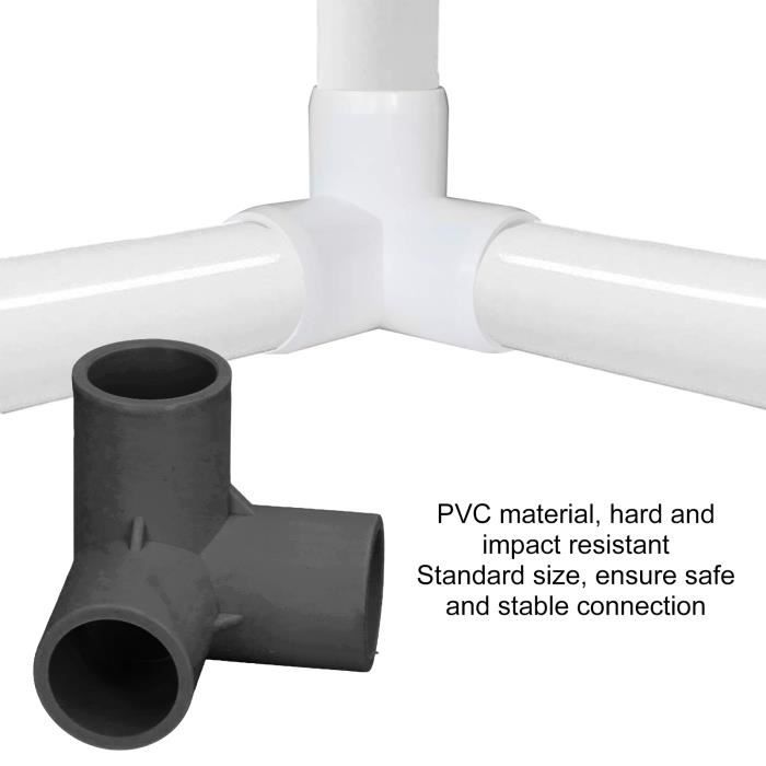 Raccords de tuyauterie à 3 voies en plastique PVC - VBESTLIFE - Lot de 10 - Diamètre intérieur 25mm