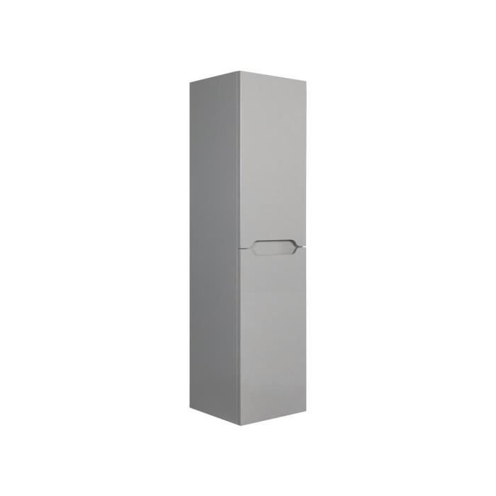 colonne de salle de bain suspendue - gris - l30 x l30 x 120 cm - stefanie