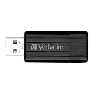 Clé USB VERBATIM PinStripe 8 Go USB 2.0 Vitesse de lecture 10 Mo/