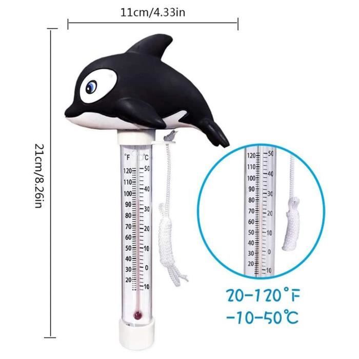 Thermomètre De Piscine Flottant Mignon Animal - Écran Précis Pour Piscine, Spa Et Aquarium