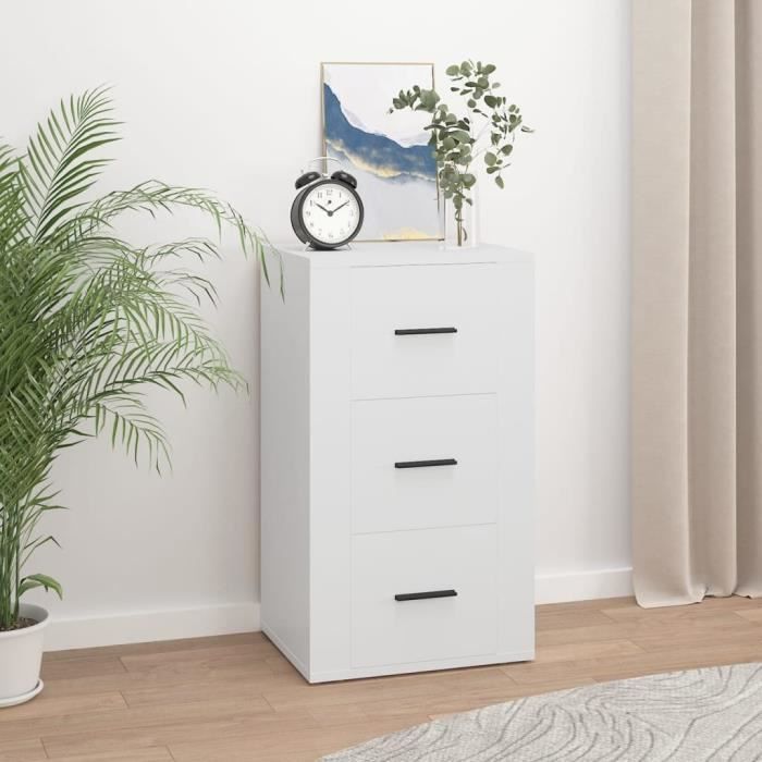 Buffet bas - VIDAXL - 40x33x70 cm - Bois dingénierie - Couleur blanche - Petit meuble complément