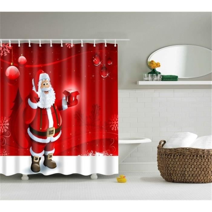 CJWLKJ Rideaux De Douche De Noël Pour Salle De Bain, 183 X 183 Cm