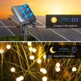 Leytn® Lot de 6 Lampe solaire extérieur firefly Lampe solaire jardin luciole avec lumière blanche chaude pour Décoration Jardin Cour-1