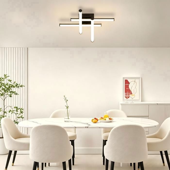 Plafonnier LED Cuisine 24W 4000K Noir – Lumière Blanc Neutre Moderne Pour Cuisine, Salon, Couloir, Chambre