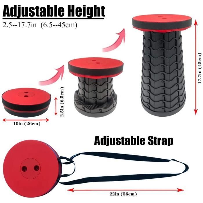 Tabouret de pêche - A - Rétractable - Portable - Plastique - Pratique