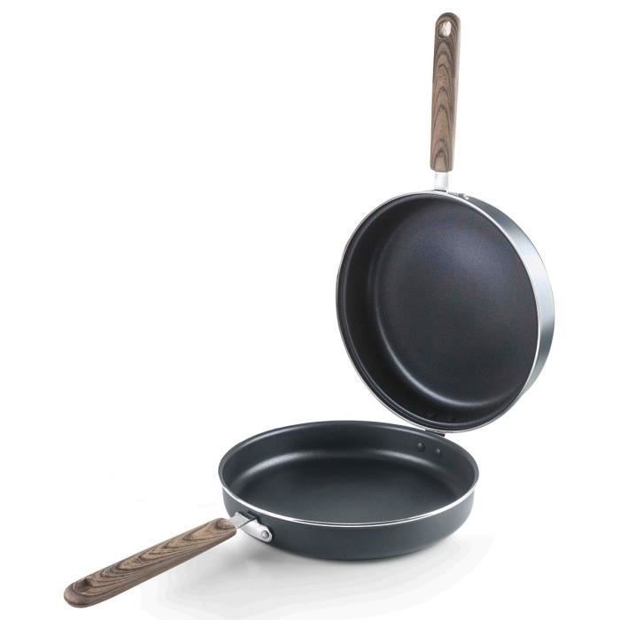RIOVARM - Poêle à Frire Induction 20 Cm Antiadhésive Avec Poignée Détachable - Compatible Four, Lave-vaisselle, Gaz Et Vitrocéramique - Idéale Omelettes, Œufs, Camping