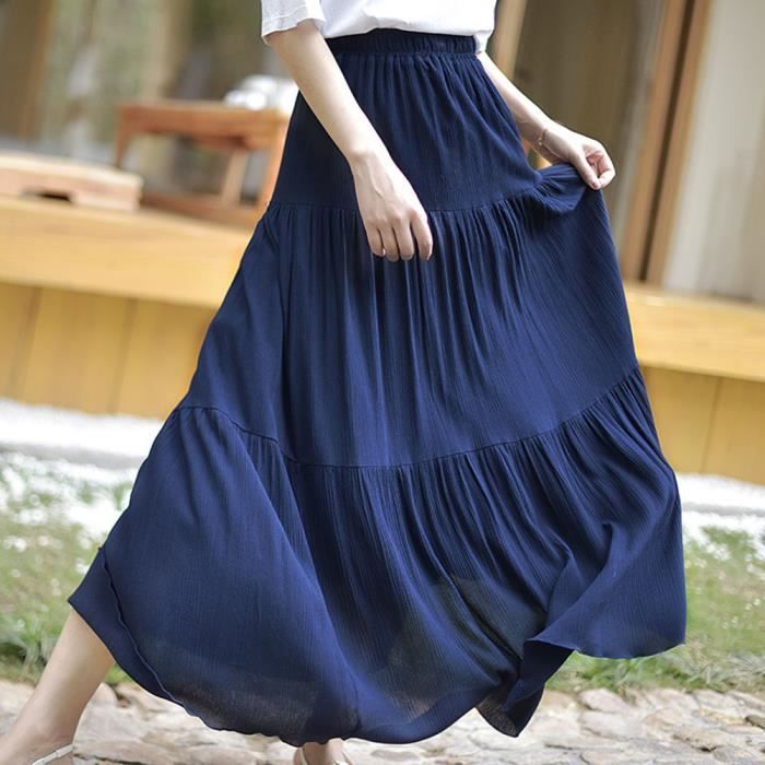 Jupe longue vintage taille haute 2025