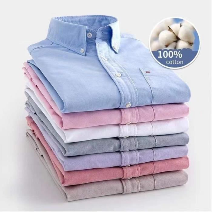 Chemise Oxford Homme – Manches Longues Confy – Col à Bandes – Léger Et Respirant – Parfaite Mariage & Sortie - 3
