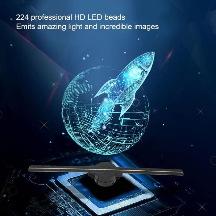 Projecteur Wifi Hologramme 3D, 224 Perles Lumineuses Led, Affichage De  Projecteur Vidéo Holographique 1080P 16,5 Pouces Pour [J3654] - Cdiscount  TV Son Photo
