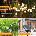 Leytn® Lot de 6 Lampe solaire extérieur firefly Lampe solaire jardin luciole avec lumière blanche chaude pour Décoration Jardin Cour-2