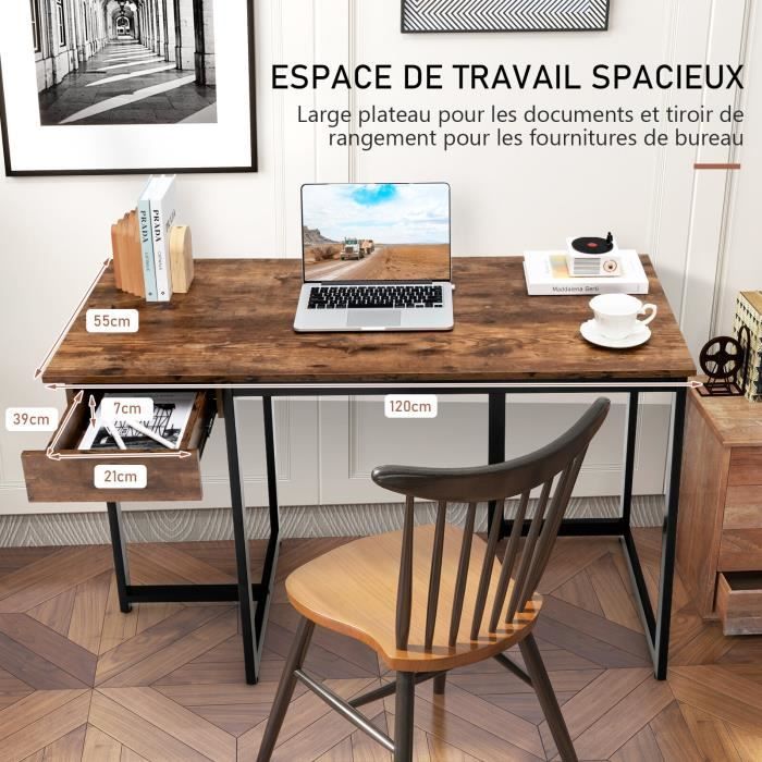 Bureau Avec Étagère Latérale 90x45x75 Cm - Blanc, Bois - Pour Petit Espace, Bureau D'Ordinateur, Étudiant