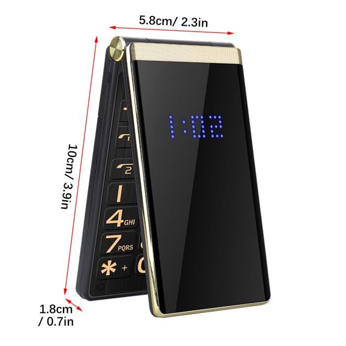 Téléphone portable Gigaset GL595 pour seniors, écran 2,8 pouces, clapet